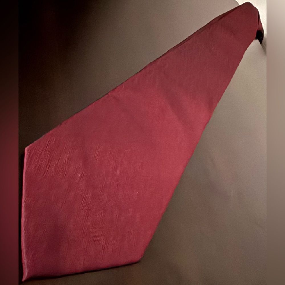 Via Europa Fine Neckwear Burgundy Silk Tie | Iridescent Sheen | Formal - Picture 2 of 4